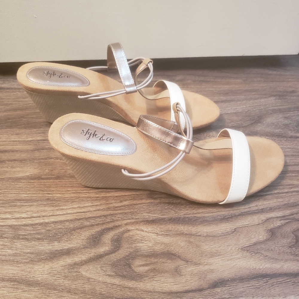 Suede Wedge Sandals